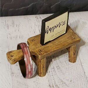 Vintage Bangle Bracelet Copper & Pink, Pre-owned-Very Good condition (SSG61)